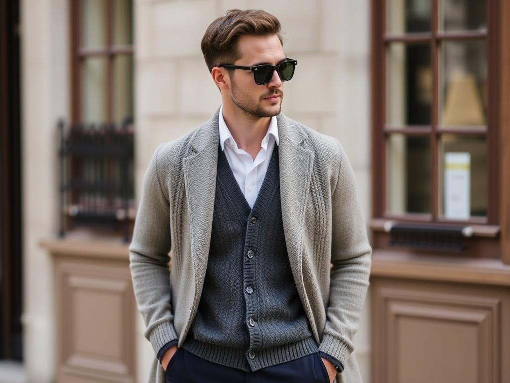     Les pièces incontournables du dressing masculin français. Les pulls et cardigans : la flexibilité des couches